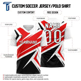 Custom Red Black Team Soccer Jersey